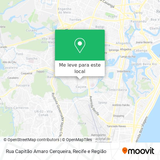 Rua Capitão Amaro Cerqueira mapa