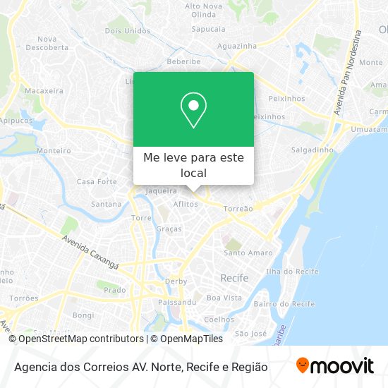 Agencia dos Correios AV. Norte mapa