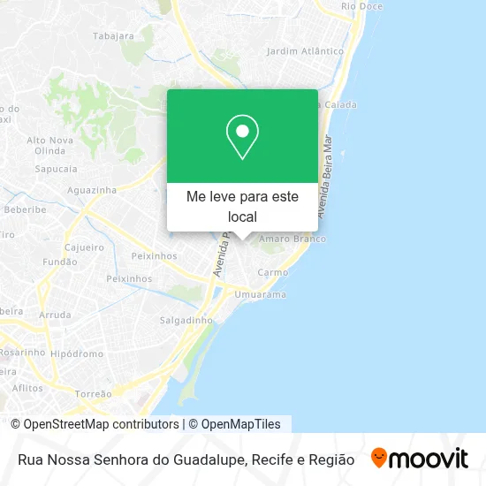 Rua Nossa Senhora do Guadalupe mapa