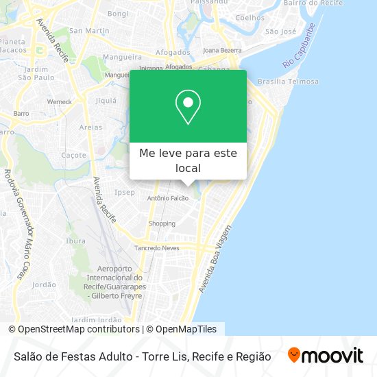 Salão de Festas Adulto - Torre Lis mapa
