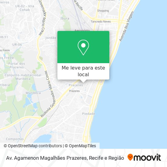 Av. Agamenon Magalhães Prazeres mapa