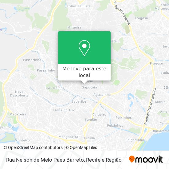 Rua Nelson de Melo Paes Barreto mapa