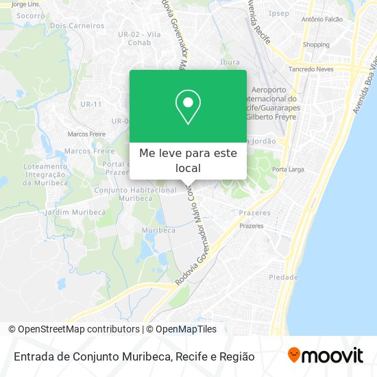Entrada de Conjunto Muribeca mapa