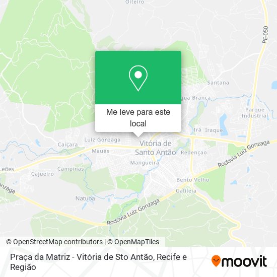 Praça da Matriz - Vitória de Sto Antão mapa