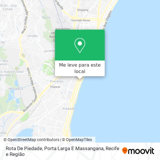 Rota De Piedade, Porta Larga E Massangana mapa