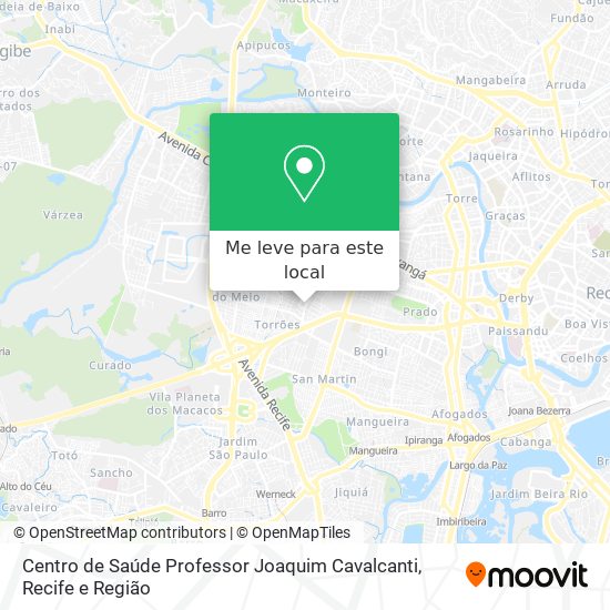 Centro de Saúde Professor Joaquim Cavalcanti mapa