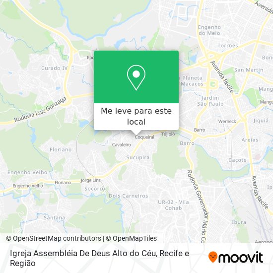 Igreja Assembléia De Deus Alto do Céu mapa