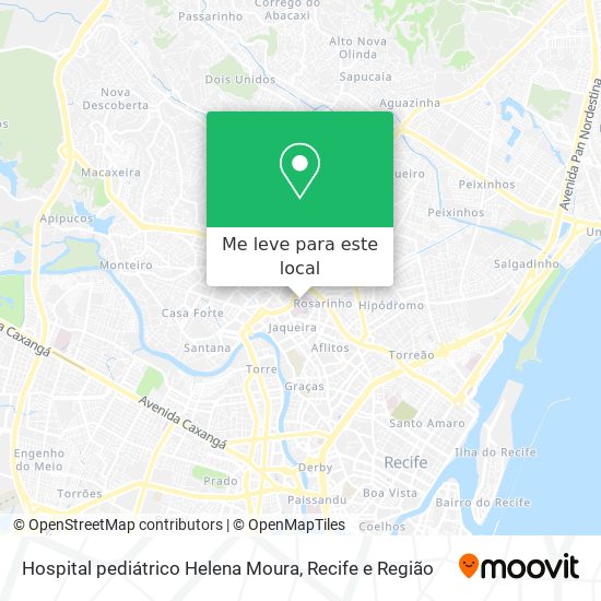 Hospital pediátrico Helena Moura mapa