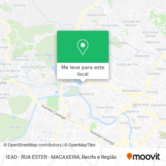 IEAD - RUA ESTER - MACAXEIRA mapa