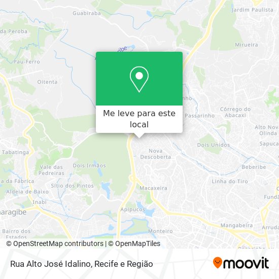Rua Alto José Idalino mapa