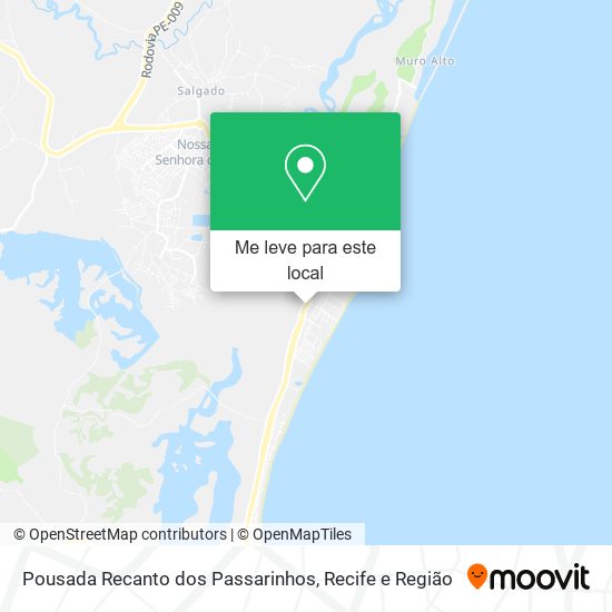 Pousada Recanto dos Passarinhos mapa