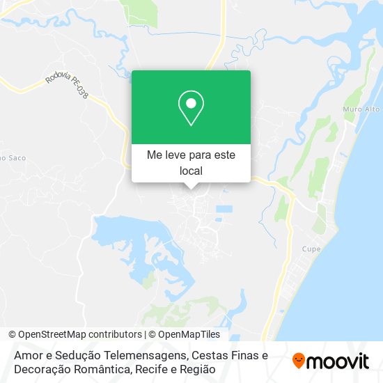 Amor e Sedução Telemensagens, Cestas Finas e Decoração Romântica mapa