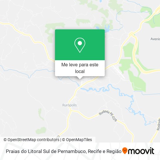 Praias do Litoral Sul de Pernambuco mapa