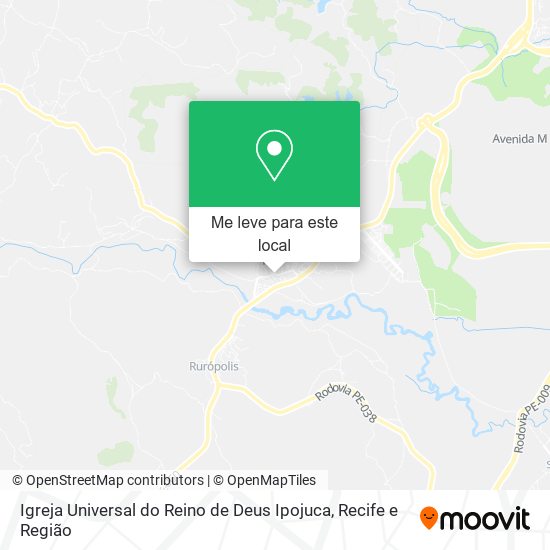 Igreja Universal do Reino de Deus Ipojuca mapa