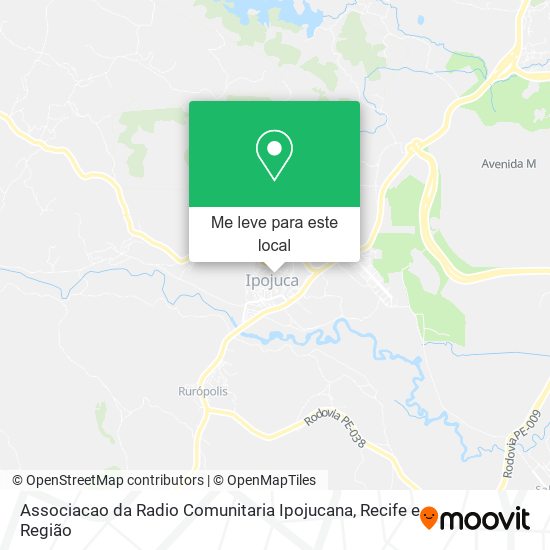 Associacao da Radio Comunitaria Ipojucana mapa