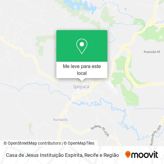 Casa de Jesus Instituição Espírita mapa