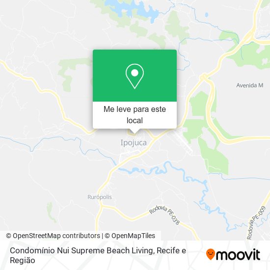 Condomínio Nui Supreme Beach Living mapa