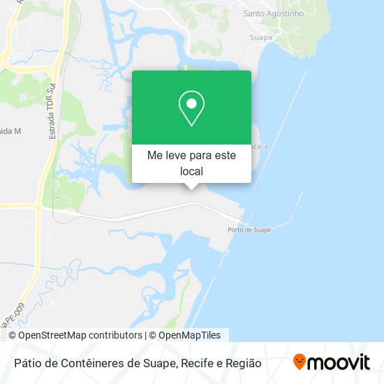 Pátio de Contêineres de Suape mapa