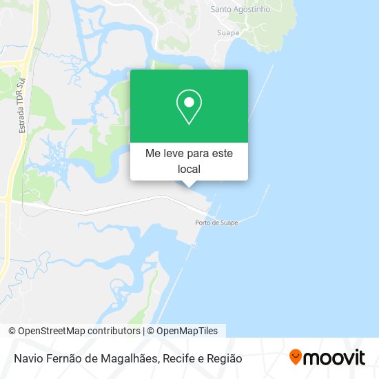 Navio Fernão de Magalhães mapa