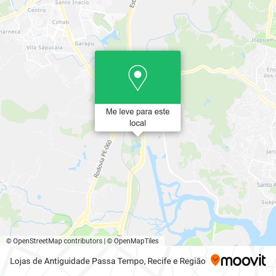 Lojas de Antiguidade Passa Tempo mapa