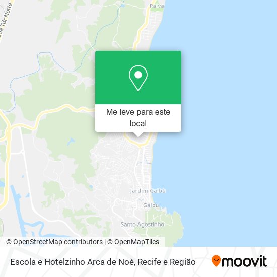 Escola e Hotelzinho Arca de Noé mapa