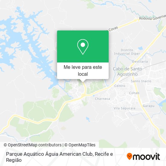 Parque Aquático Águia American Club mapa