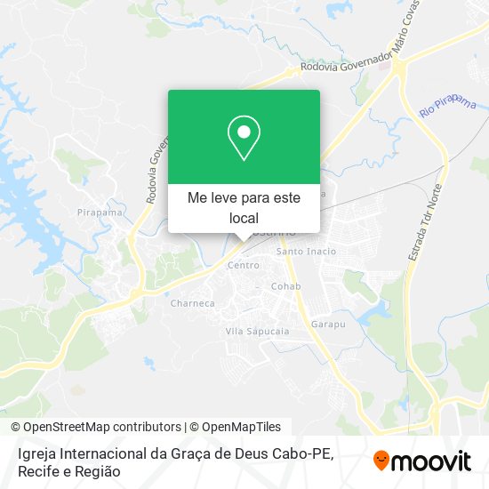 Igreja Internacional da Graça de Deus Cabo-PE mapa