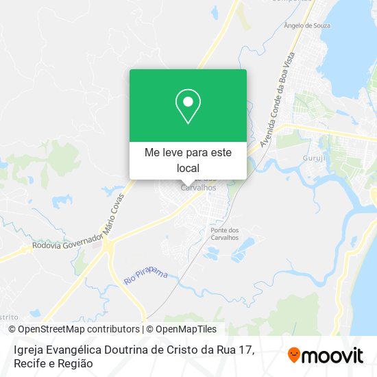 Igreja Evangélica Doutrina de Cristo da Rua 17 mapa