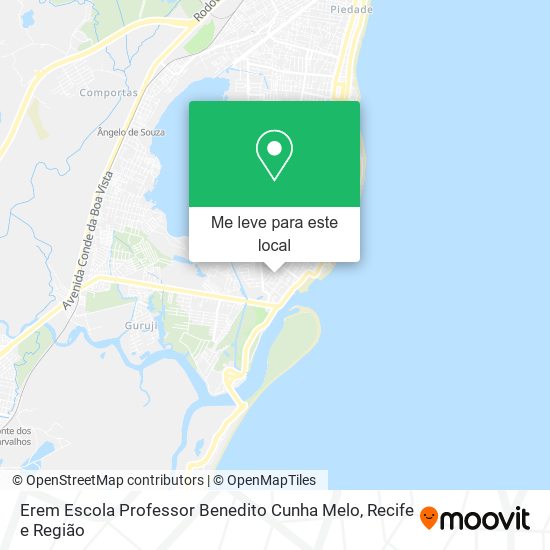 Erem Escola Professor Benedito Cunha Melo mapa