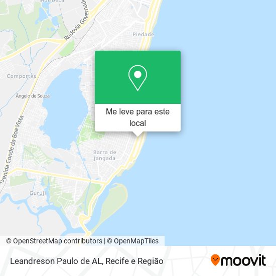 Leandreson Paulo de AL mapa