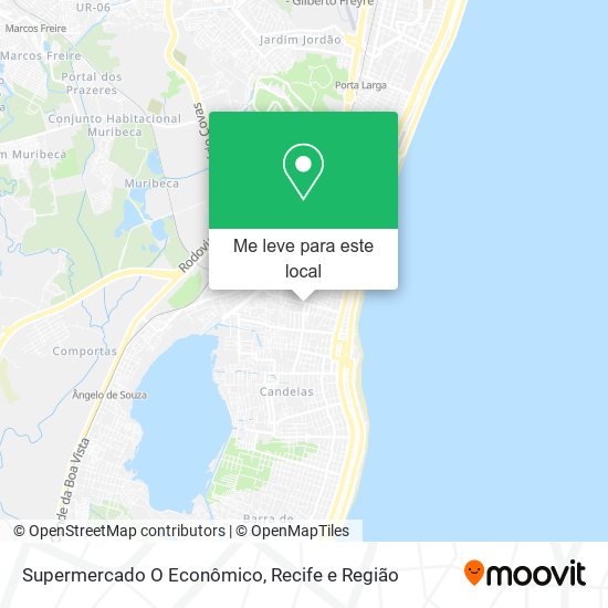 Supermercado O Econômico mapa