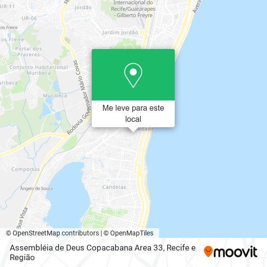 Assembléia de Deus Copacabana Area 33 mapa