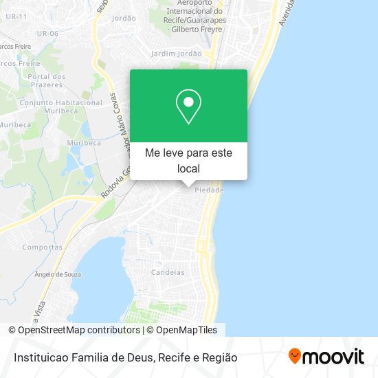 Instituicao Familia de Deus mapa