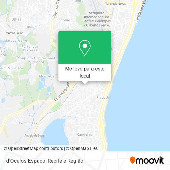 d'Óculos Espaco mapa
