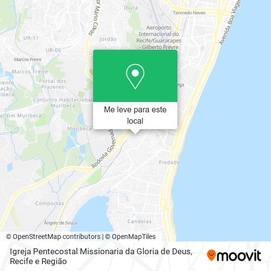 Igreja Pentecostal Missionaria da Gloria de Deus mapa