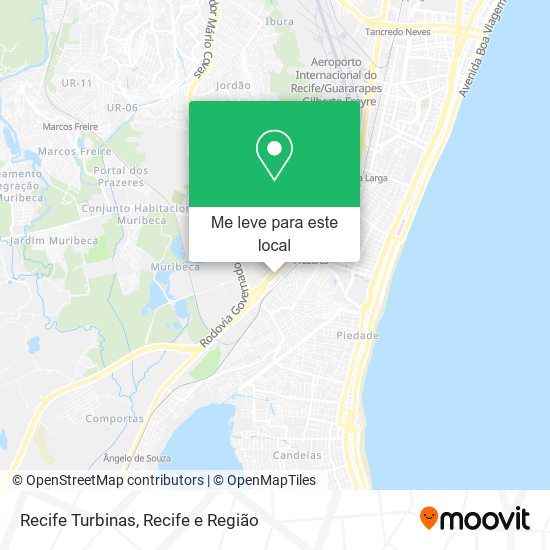 Recife Turbinas mapa