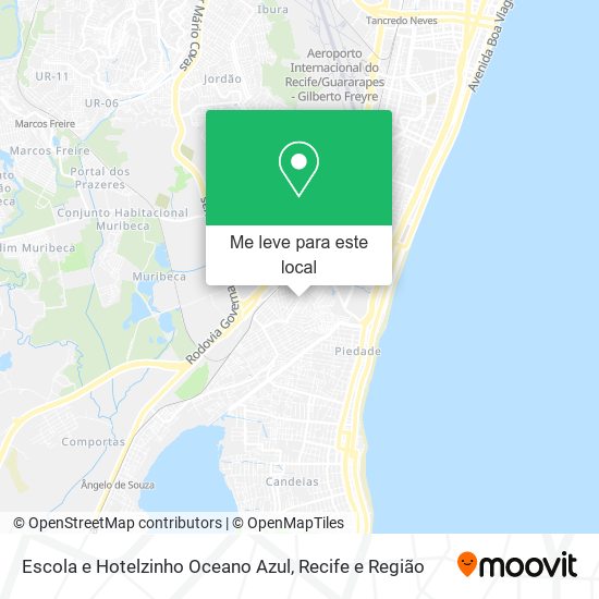 Escola e Hotelzinho Oceano Azul mapa