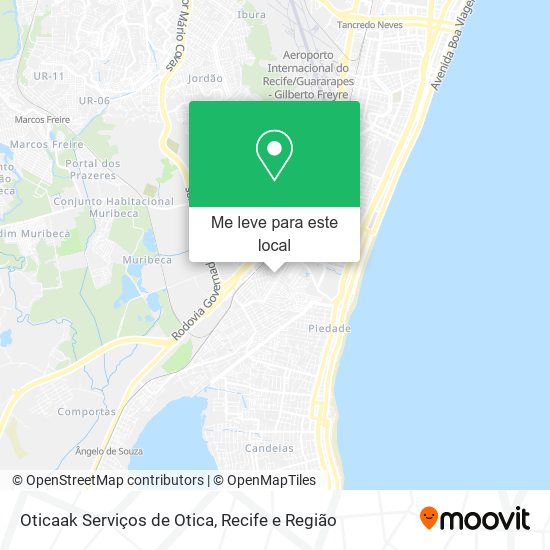 Oticaak Serviços de Otica mapa