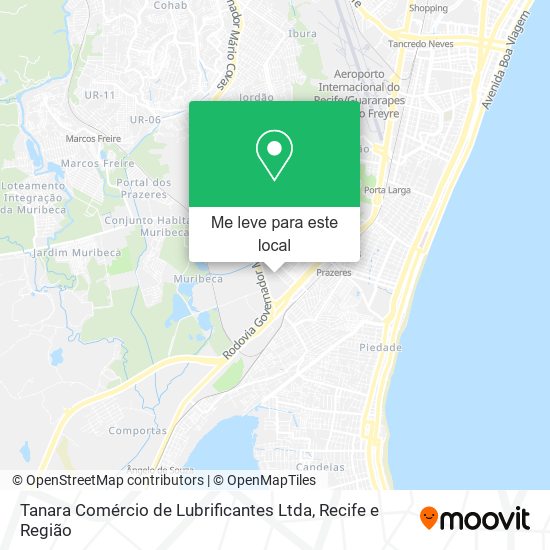 Tanara Comércio de Lubrificantes Ltda mapa