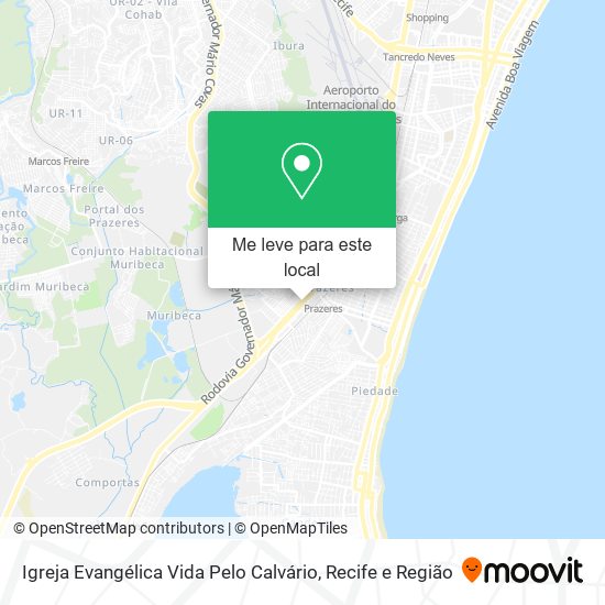 Igreja Evangélica Vida Pelo Calvário mapa