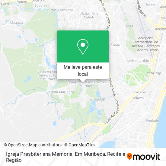 Igreja Presbiteriana Memorial Em Muribeca mapa