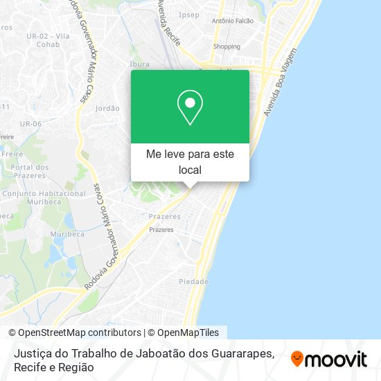 Justiça do Trabalho de Jaboatão dos Guararapes mapa