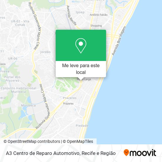 A3 Centro de Reparo Automotivo mapa