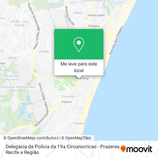 Delegacia de Policia da 19a Circunscricao - Prazeres mapa