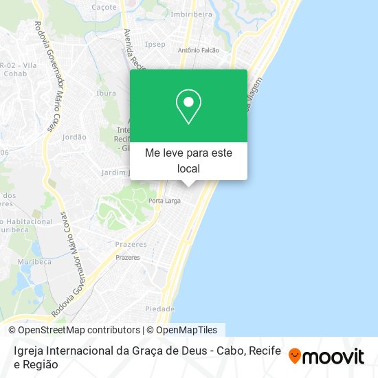 Igreja Internacional da Graça de Deus - Cabo mapa