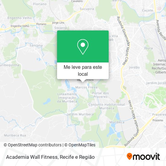 Academia Wall Fitness mapa