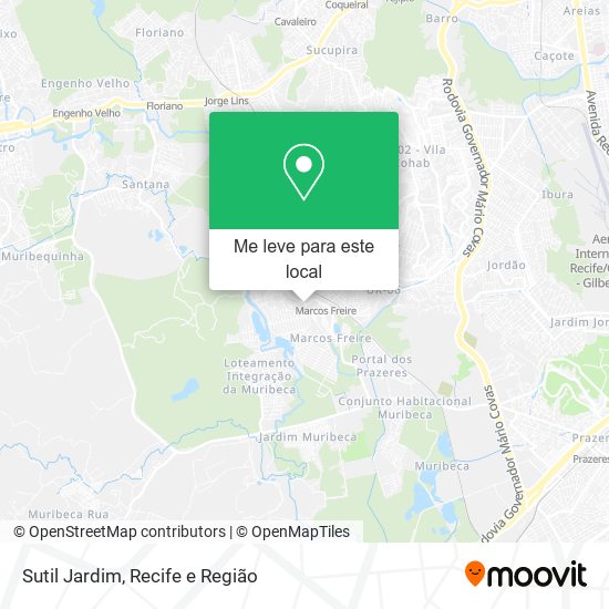 Sutil Jardim mapa
