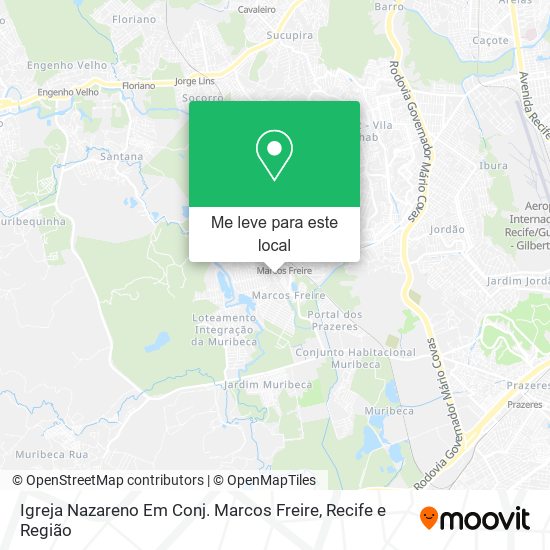 Igreja Nazareno Em Conj. Marcos Freire mapa