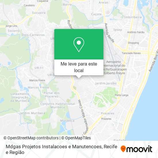 Mdgas Projetos Instalacoes e Manutencoes mapa