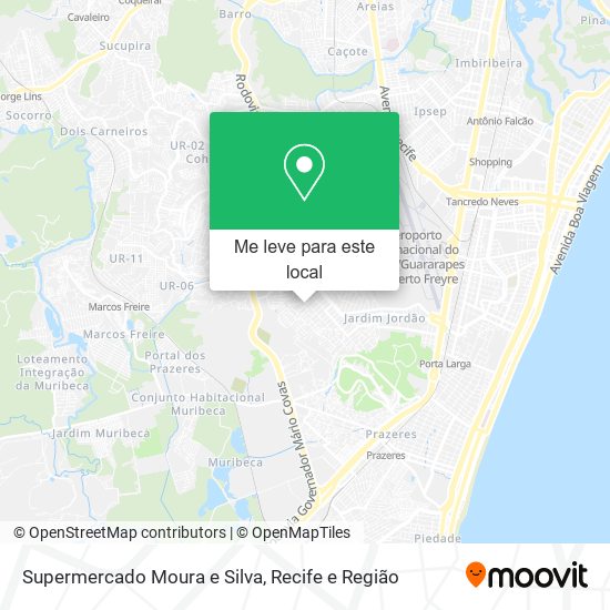 Supermercado Moura e Silva mapa